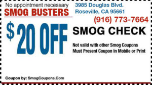 $20 OFF Smog Check Coupon Roseville - Smog Busters